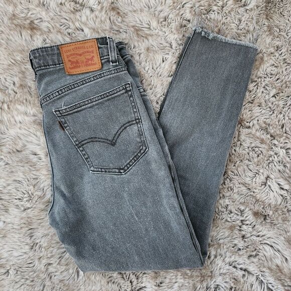 Levi's Levi Strauss‎ & Co 721 Vintage High Rise Skinny Orange Tab Gray Size 25
